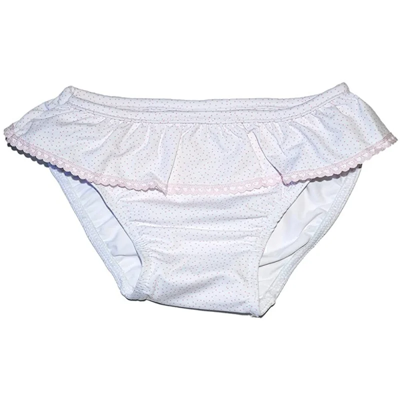 Maillot blanc à mini points roses 12 mois Babidu Maillot blanc à mini points roses 12 mois Babidu