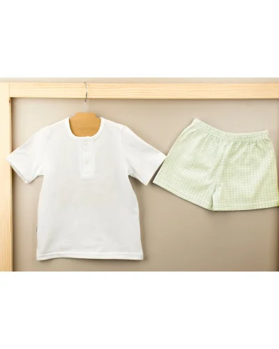 Pyjama garçon vichy jaune 6 ans Babidu