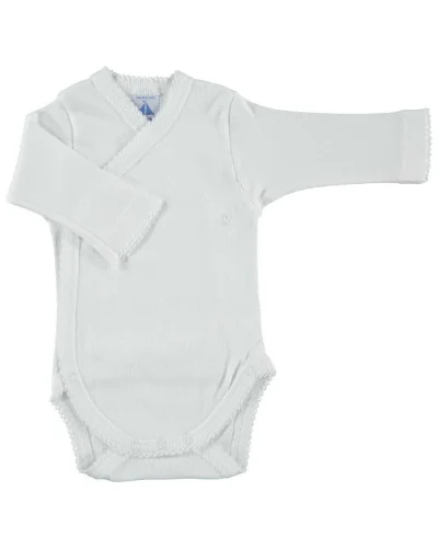 Body bébé manches longues 6 mois blanc Babidu