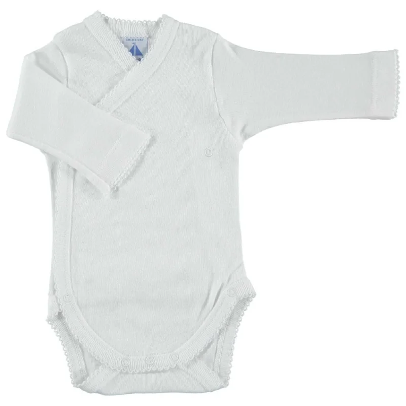 Body de manga larga blanco 6 meses Babidu