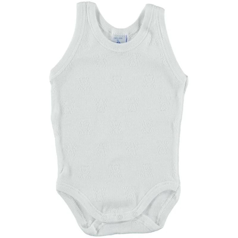 Body de tirantes Ours con corchetes blanco 12 meses Babidu