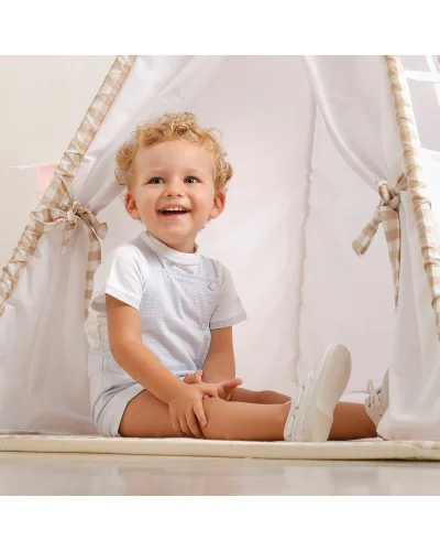 T-shirt tricot blanc Coupé bébé garçon Tutto Piccolo