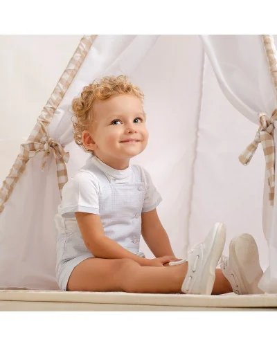 T-shirt tricot blanc Coupé bébé garçon Tutto Piccolo