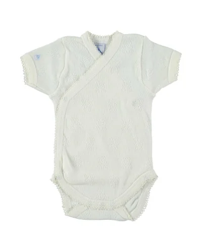 Body de manga corta beige 6 meses Babidu