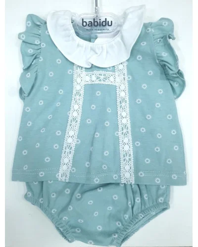 Girls' 2-piece set Sunny 1 month green Babidu