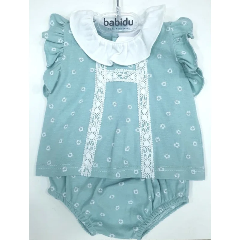 Conjunto 2 piezas niña Sunny 1 mes verde Babidu