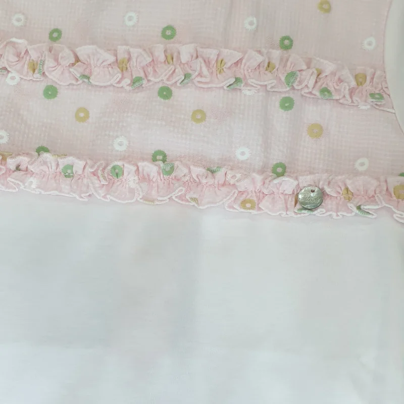 Grenouillère en coton Rose 1M Pureté du bébé AC 6