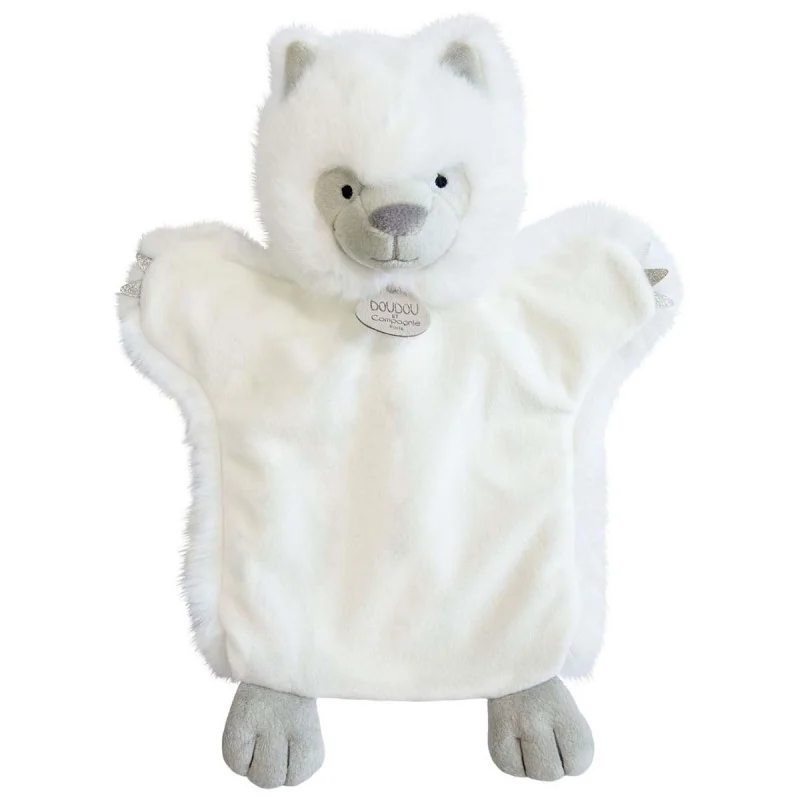 Doudou Marionnette Loup Blanc La Maison Du Bebe Maroc