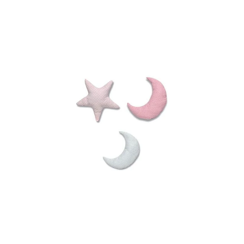 Coussin de décoration lune Love Friends rose Bimbidreams