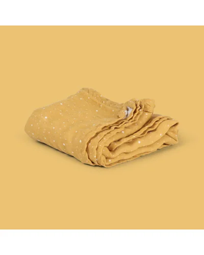 Cotton muslin Mustard 120 x 120 cm BonjourBébé Premium