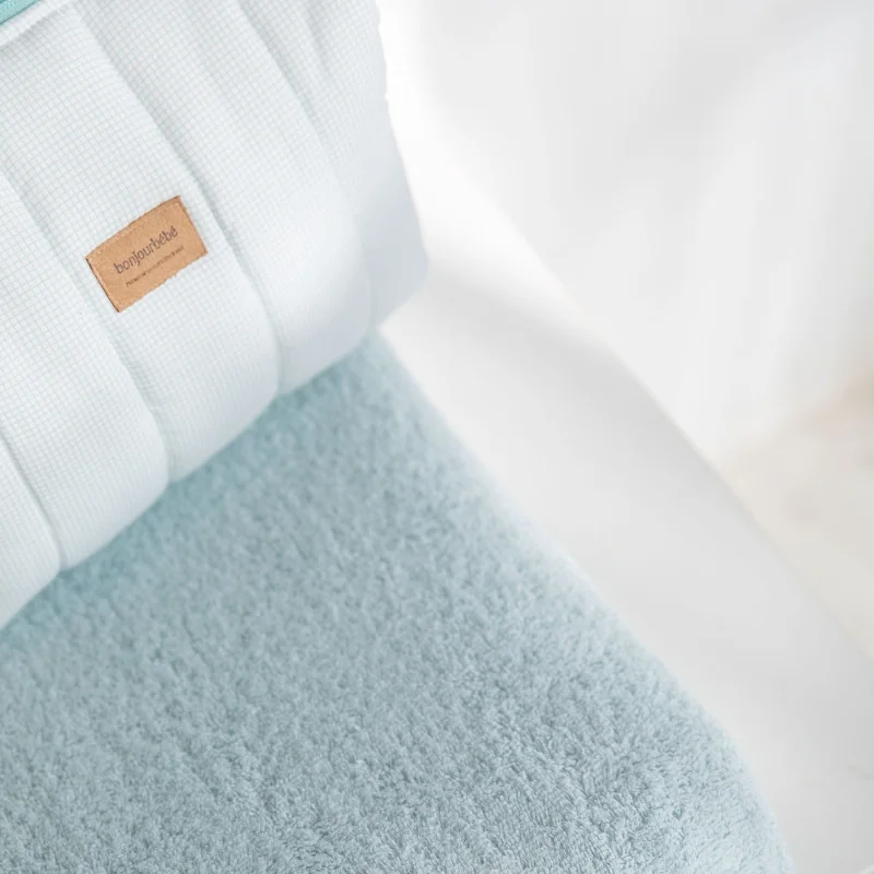 Trousse de toilette en coton bleue Trousse de toilette en coton bleue