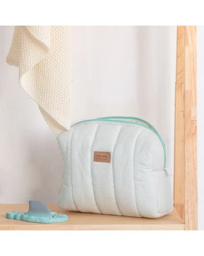 Neceser de algodón azul BonjourBébé Premium