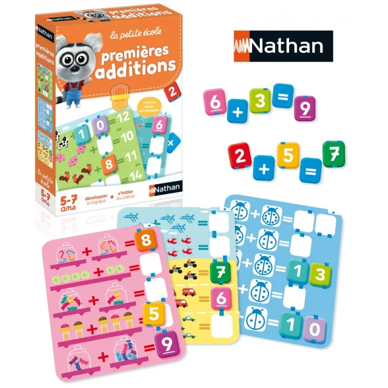 La petite école Premières additions educational game from 5 years Nathan
