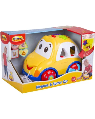 Winfun Rhymes & Sorter pull-along activity car with shape sorter
