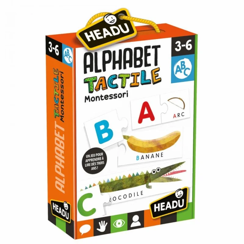 Jeu découverte Alphabet Tactile Montessori HEADU