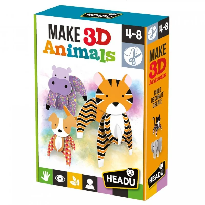 Make 3D Animals educational game Headu