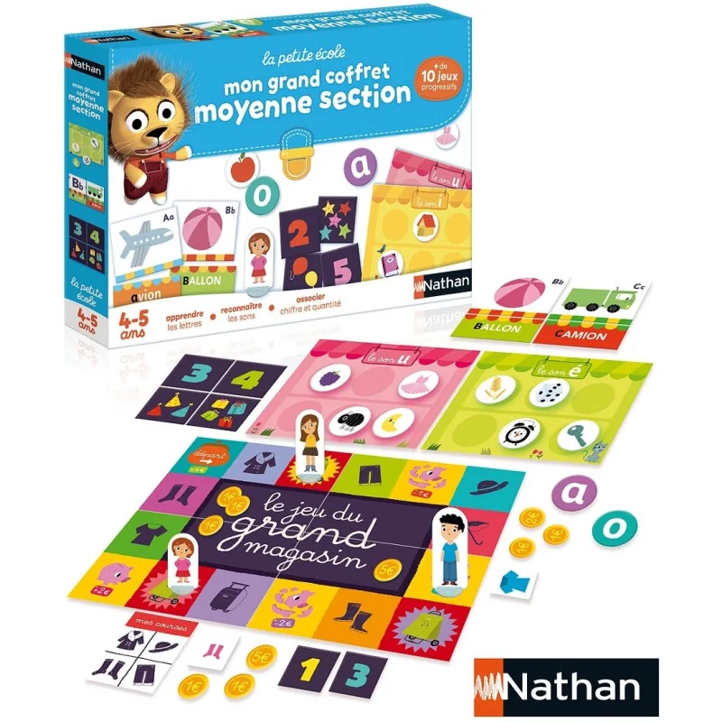 Coffret de jeux éducatifs Moyenne Section Nathan Coffret de jeux éducatifs Moyenne Section Nathan