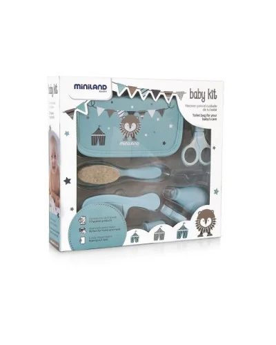 Trousse de soin bébé 7 accessoires bleu Miniland