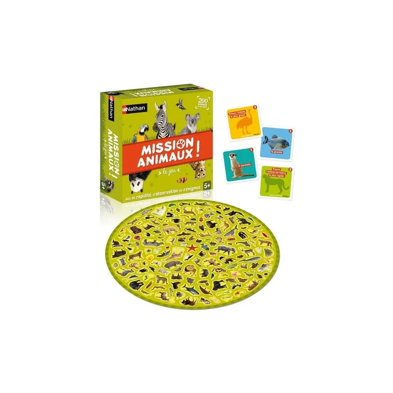 Mission Animaux board game Nathan Mission Animaux board game Nathan