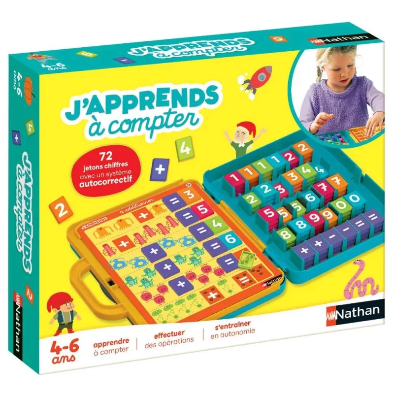 لعبة تعليمية في حقيبة J’apprends à compter Nathan