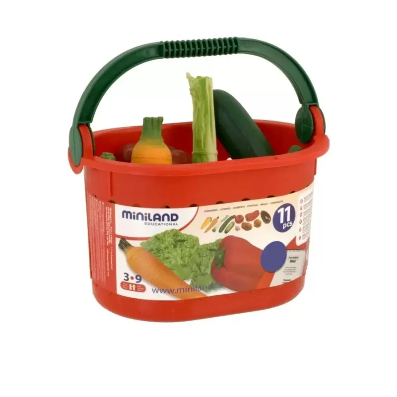 Vegetable basket 11 pieces from 3 years Miniland Vegetable basket 11 pieces from 3 years Miniland