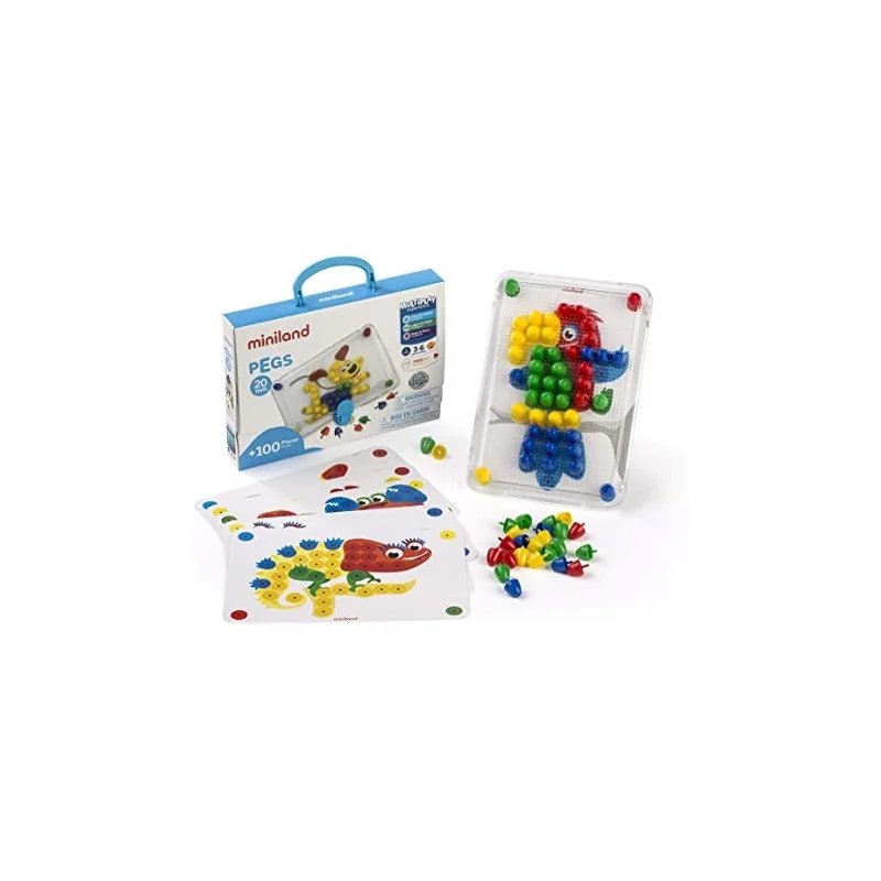 Jeu de mosaïques Pegs 20 mm Miniland Jeu de mosaïques Pegs 20 mm Miniland