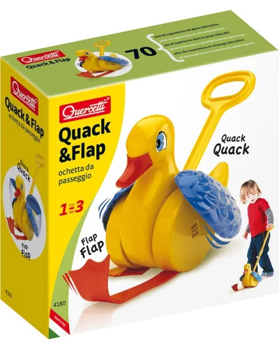 Trotteur Pousseur Canard Quack et Flap 1-3 ans Quercetti