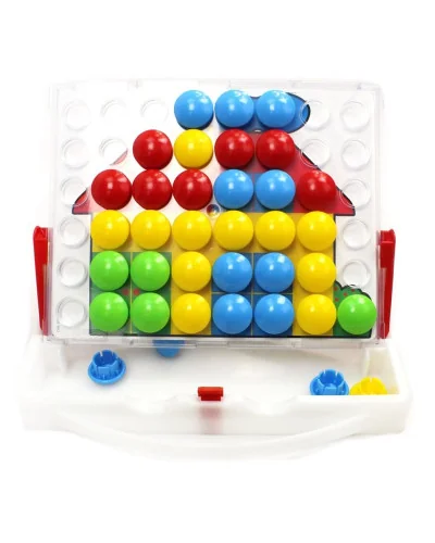 Jouet d’éveil mosaïque FantaColor Junior Quercetti, grille transparente et boutons colorés