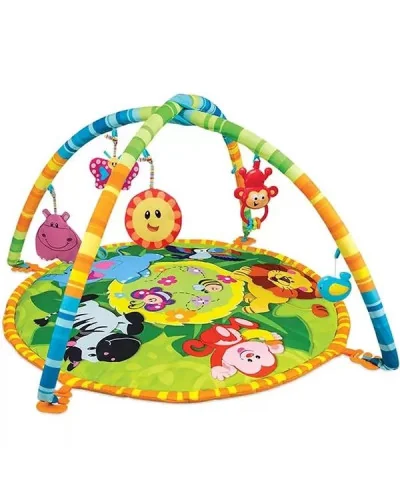 بساط نشاط Jungle Pals Playmat من Winfun مع قوس وحيوانات الغابة