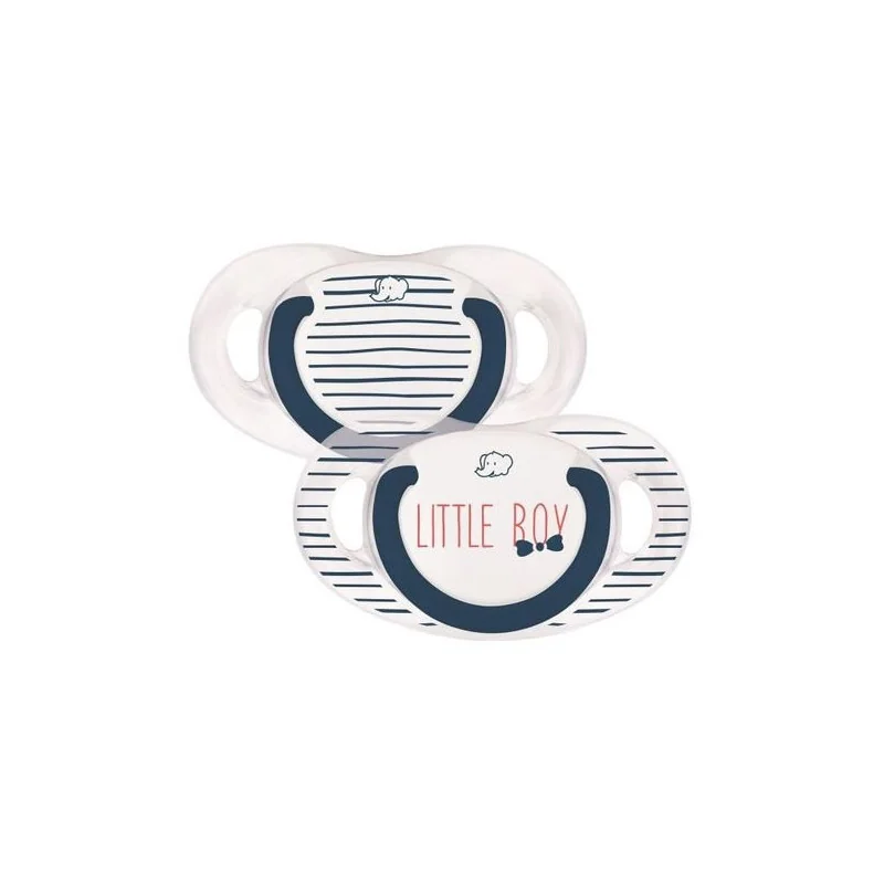 Sucette Natural Physiologique Silicone Bleu Marine Little Boy 0 6m Bebe Confort