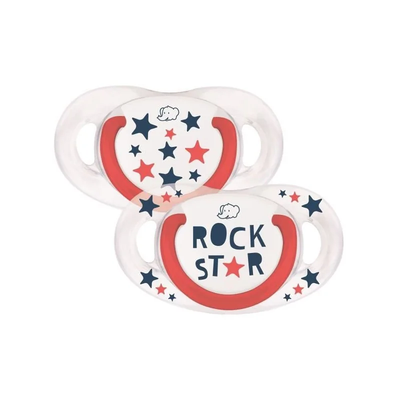 Chupete Natural Physio silicona Rock Star 6-18 meses Bébé Confort