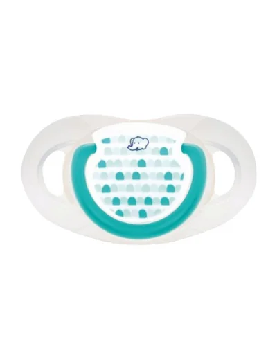 Sucette Dental Safe latex 6-18 mois coloris vert de Bébé Confort