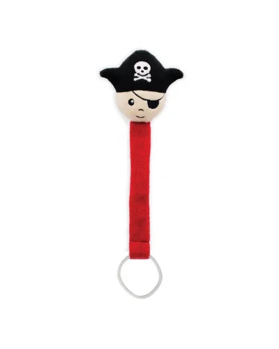 Attache-sucette Doudou Pirate rouge Dodie