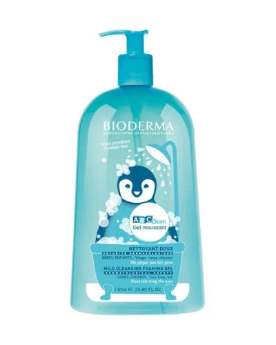 جل ⁦ABCDerm⁩ الرغوي من Bioderma ⁦1 L⁩ – طريقة الاستعمال مصورة