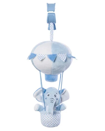 HOCHET MONTGOLFIÈRE SWEET WOOLLY Bleu elephant Saro Classic