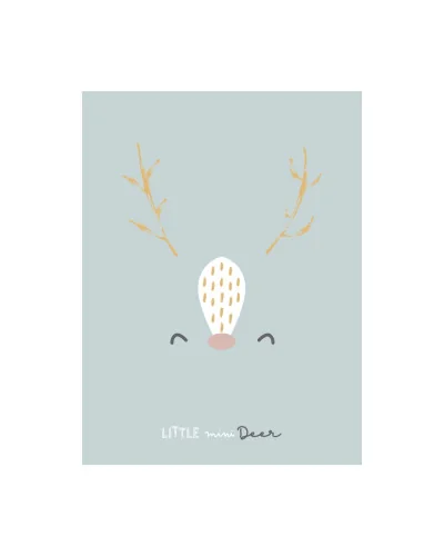 Deer nursery poster blue 30x40 cm BonjourBébé Premium