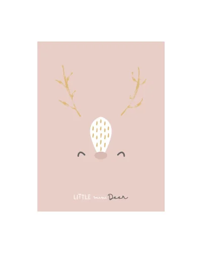 Poster pour chambre Deer rose 30x40 cm BonjourBébé Premium