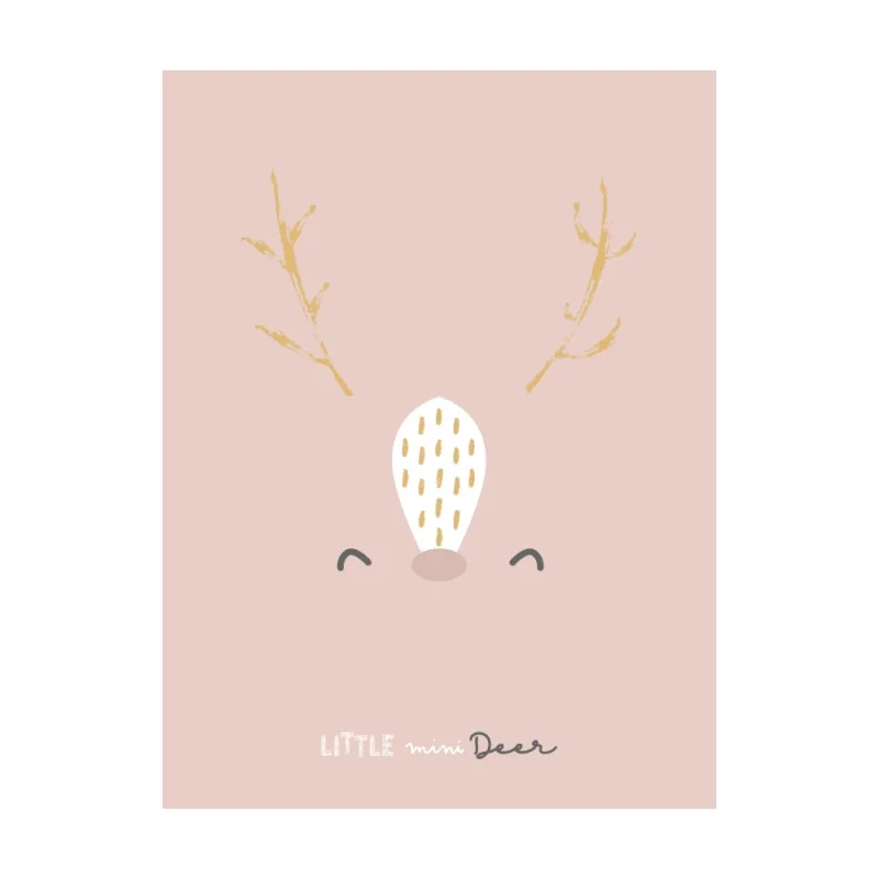 Deer nursery poster pink 30x40 cm BonjourBébé Premium