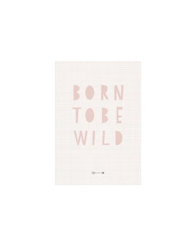 Born to Be Wild nursery poster pink 21x30 cm BonjourBébé Premium
