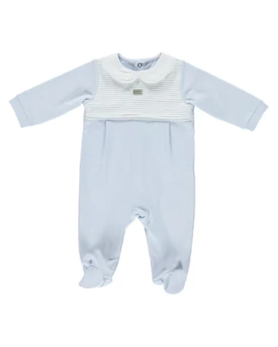 Pelele de algodón para niña 6 meses azul modelo AC 3 Pureté du bébé