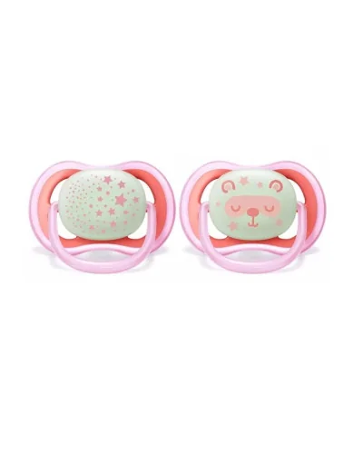 Sucette bébé Ultra Air Nuit Rose 6 -18 mois Philips Avent