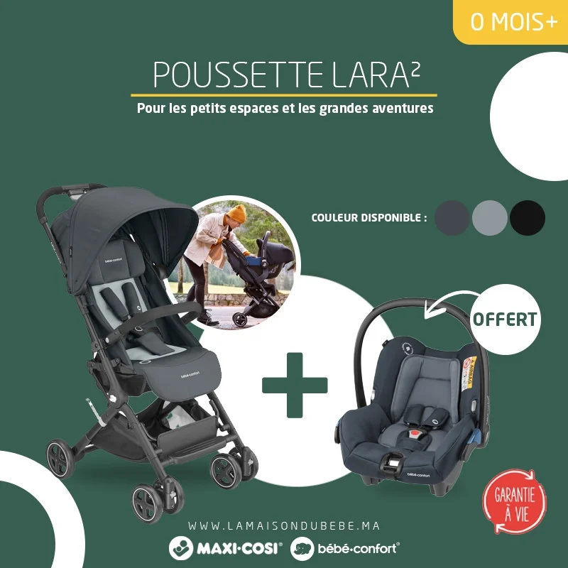 Pack Poussette Duo Lara 2 Essential Graphite Siege Auto Citi Essential Graphite Bebe Confort