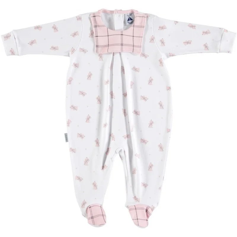 Pelele de algodón rosa 6 meses Babidu