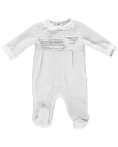 Grenouillère en velours Essentials 213 1 mois gris Pureté du bébé