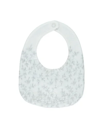 Cotton bib white grey Pureté du bébé