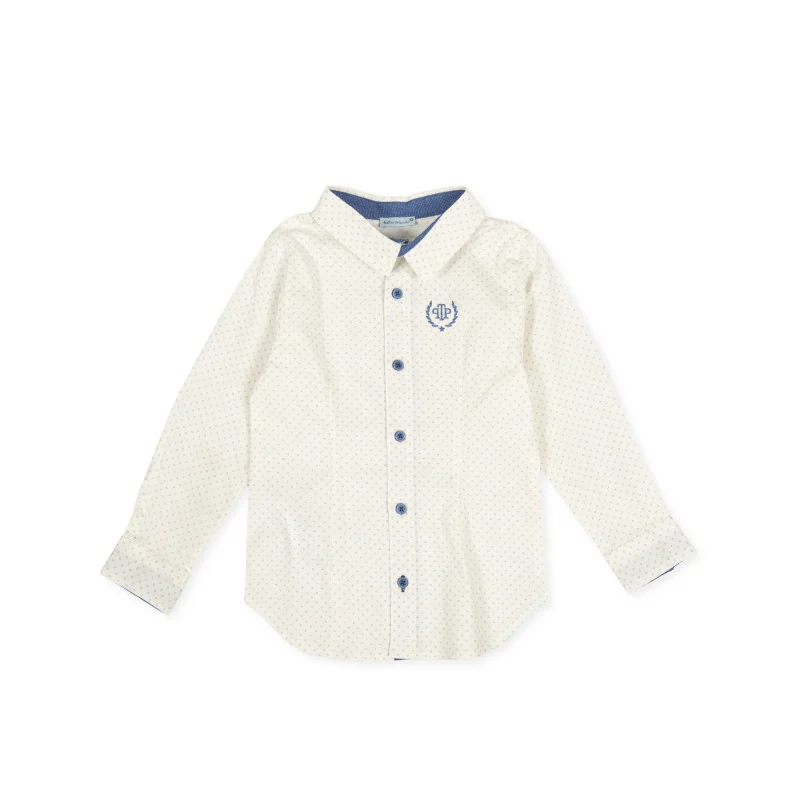 Chemise blanche en popeline garçon Tutto Piccolo