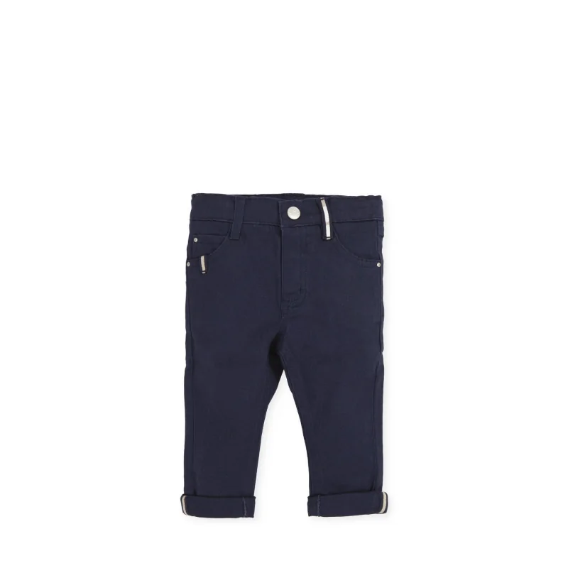 Pantalon en sergé Bleu Ciel Garçon Ginseng Tutto Piccolo 