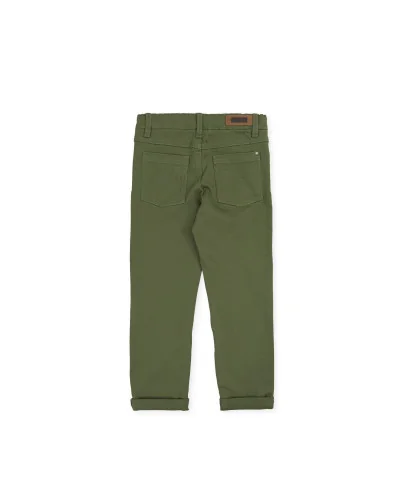 Pantalon en sergé Bleu Ciel Garçon Ginseng Tutto Piccolo 