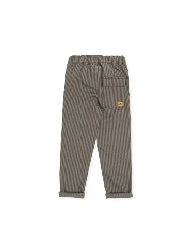 Pantalon en sergé garçon Iris kaki Tutto Piccolo