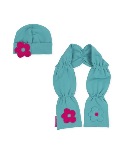 Flor girls' hat and scarf grass green Agatha Ruiz de la Prada